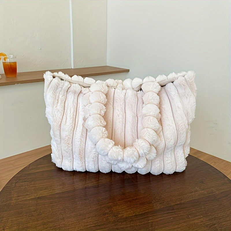 PlushPurse: Plush purse, chic and soft companion for all seasons, versatile and simple.