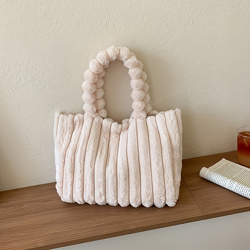 PlushPurse: Plush purse, chic and soft companion for all seasons, versatile and simple.