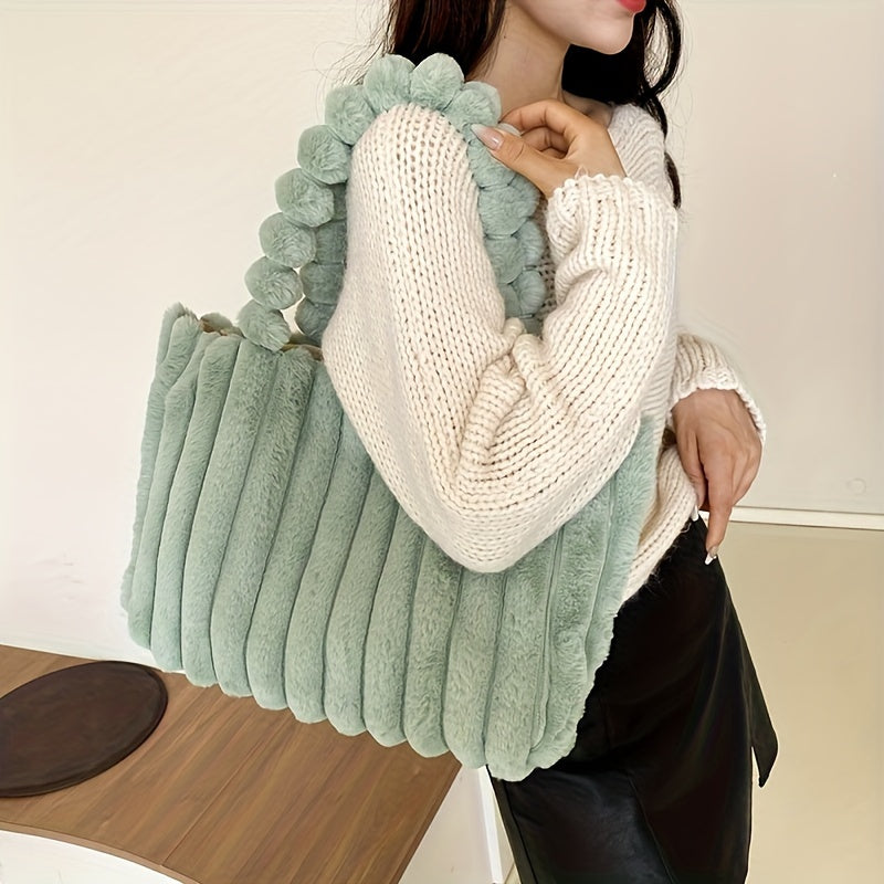 PlushPurse: Plush purse, chic and soft companion for all seasons, versatile and simple.