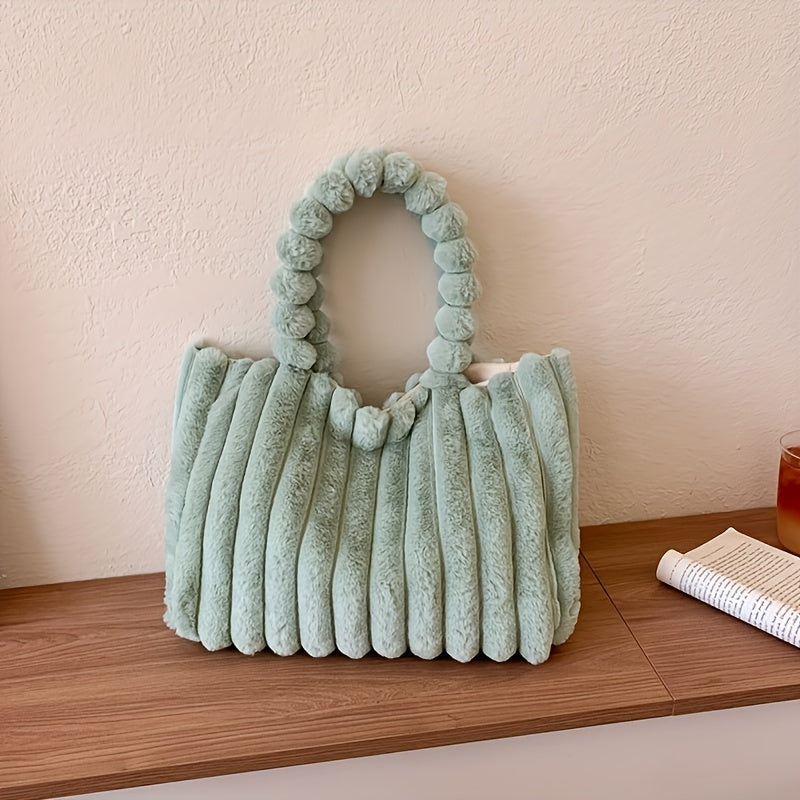 PlushPurse: Plush purse, chic and soft companion for all seasons, versatile and simple.