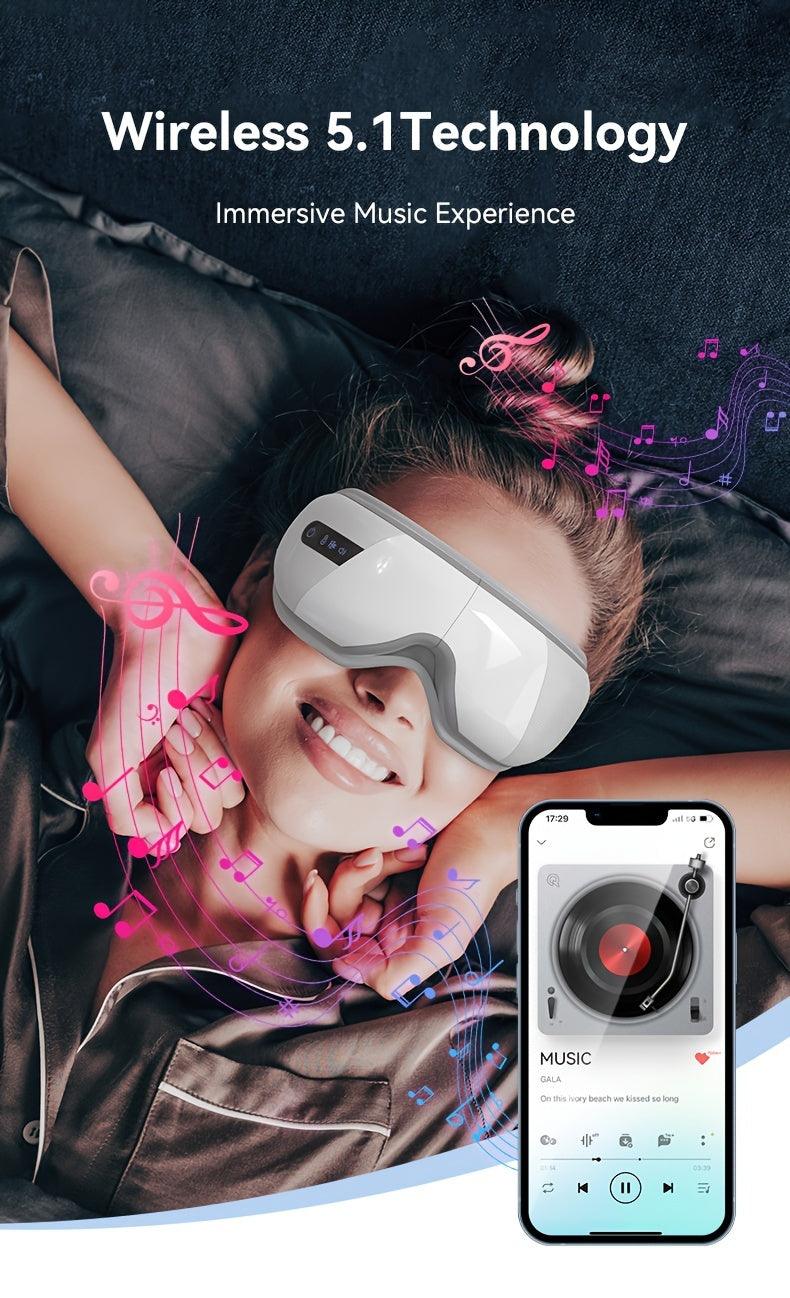 EyeRevitalizeZen - Masseur Oculaire Chauffant pour Migraines et yeux Rechargeable - SQWITY