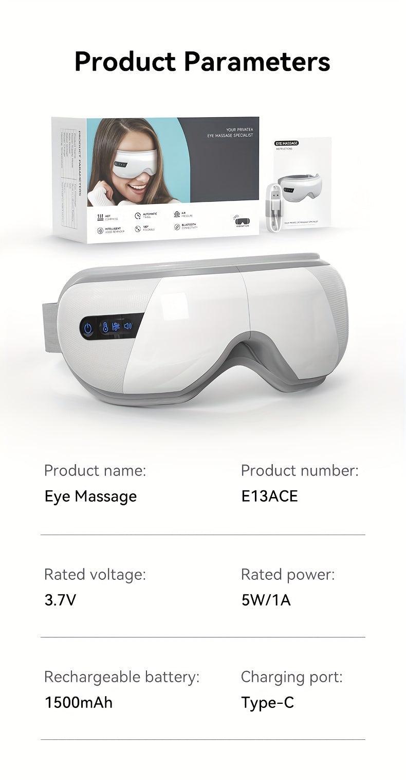 EyeRevitalizeZen - Masseur Oculaire Chauffant pour Migraines et yeux Rechargeable - SQWITY